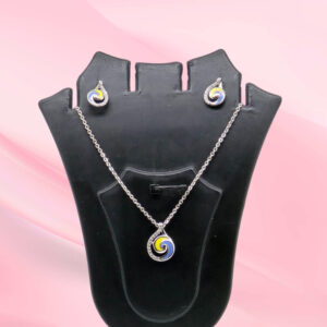 Sterling Silver Pendant and Earring Set