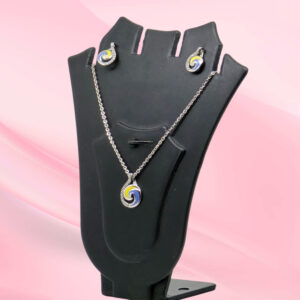 Sterling Silver Pendant and Earring Set
