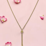 Gold Necklace and Earring Set with Pendants