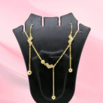 Gold Heart Necklace and Earrings Set
