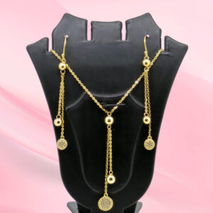Gold Plated Silver Necklace Set with Earrings