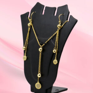 Gold Plated Silver Necklace Set with Earrings