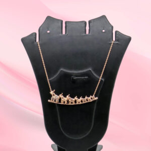 Elephant Family 925 Sterling Silver Necklace Set
