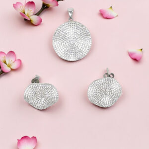 925 Silver Pendant Set with CZ Stones