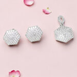 925 Sterling Silver Hexagon Pendant Set