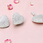 Sparkling Heart Silver Pendant Set 925