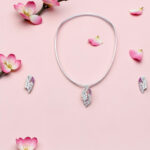 925 Sterling Silver Pearl and CZ Necklace Set