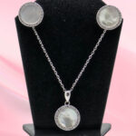 Sterling Silver Mother of Pearl Necklace Set