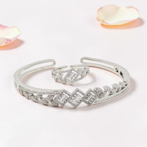 SILVER KADA BRACELET WITH RING 92.5