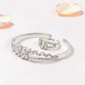 SILVER KADA BRACELET WITH RING 92.5