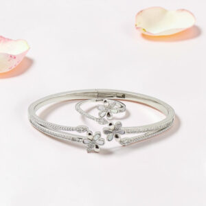 SILVER KADA BRACELET WITH RING 92.5