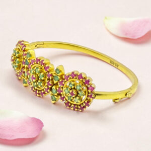 Gold Plated Silver Kada Bracelet