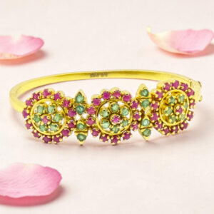 Gold Plated Silver Kada Bracelet