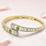 92.5 Silver Emerald Kada Bracelet