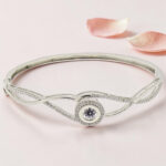 Sterling Silver Cubic Zirconia Kada Bracelet