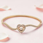 Rose Gold Plated Heart Kada Bracelet 92.5