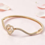 Rose Gold Plated Heart Kada Bracelet 92.5
