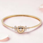 Rose Gold Plated CZ Silver Kada Bracelet 92.5