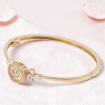 Rose Gold Plated CZ Silver Kada Bracelet 92.5