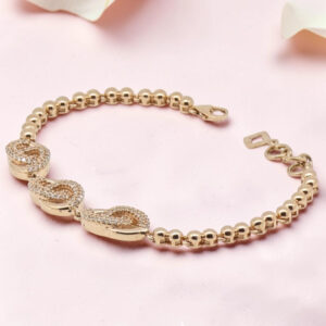 Rose Gold Tone Chain Bracelet with CZ Infinity