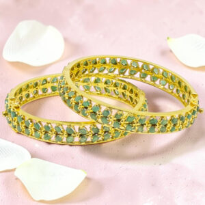 Gold Plated Silver Kada Bangle 92.5