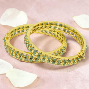 Gold Plated Silver Kada Bangle 92.5