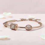 Rose Gold Plated Sterling Silver Fancy Bracelet