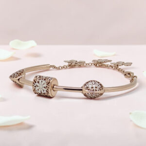 Rose Gold Plated Sterling Silver Fancy Bracelet