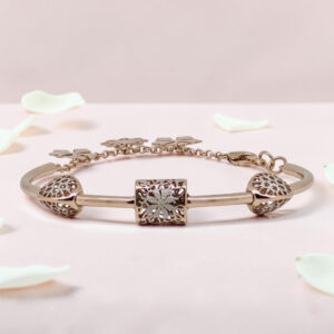 Rose Gold Plated Sterling Silver Fancy Bracelet