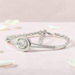 Sparkling Silver Kada Bracelet