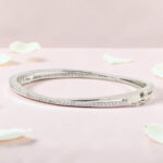92.5 Silver Kada Bracelet with Diamonds