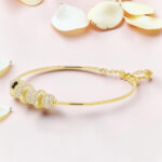 Gold Plated Cz Silver Kada Bracelet 92.5