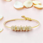 Gold Plated Cz Silver Kada Bracelet 92.5