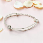 92.5 Silver Kada Bracelet with Diamonds