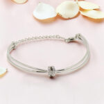 92.5 Silver Kada Bracelet with Diamonds