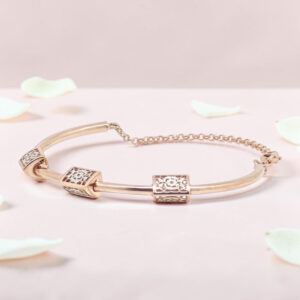 Rose Gold Kada Bracelet 92.5 Sterling Silver