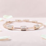 Rose Gold Plated Kada Bracelet with Charms