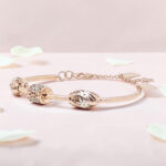Rose Gold Plated Kada Bracelet 92.5 Silver