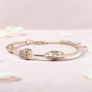 Rose Gold Plated Silver Kada Bracelet 92.5