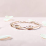 Rose Gold Plated Kada Bracelet 92.5 Silver