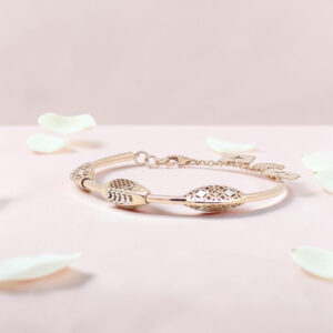Rose Gold Plated Kada Bracelet 92.5 Silver