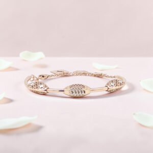 Rose Gold Plated Kada Bracelet 92.5 Silver