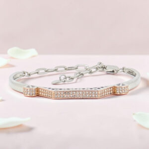 92.5 Silver Kada Bracelet with Stones