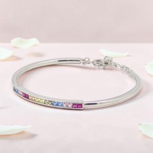 92.5 Silver Rainbow Kada Bracelet