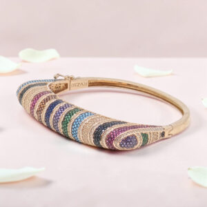 Colorful Silver Kada Bracelet 92.5