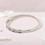 92.5 Silver Kada Bracelet with Stones