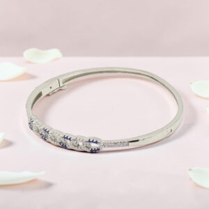 92.5 Silver Kada Bracelet with Stones