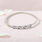 92.5 Silver Kada Bracelet with Stones