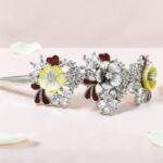 Silver Kada Bracelet with Floral Design