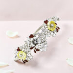Silver Kada Bracelet with Floral Design